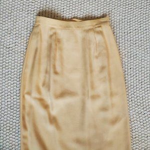 Pleated Midi Skirt Cottagecore Buttercream 50s Style